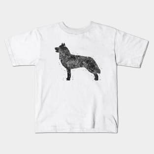 Siberian Husky dog black and white Kids T-Shirt